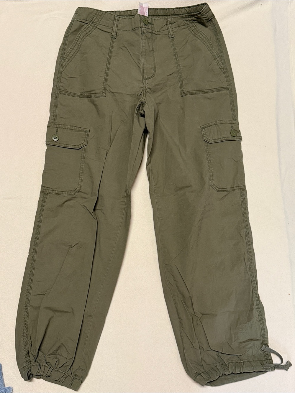 No Boundaries Olive Green Cargo Jogger Pants - Picture 4 of 4
